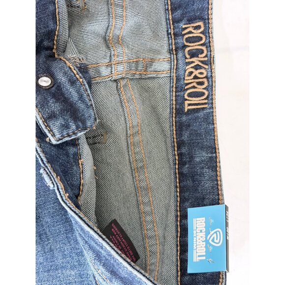 Rock & Roll Denim Riding Bootcut Jeans Womens Size 30 x34 Dark Wash Western Cowg - Picture 12 of 12